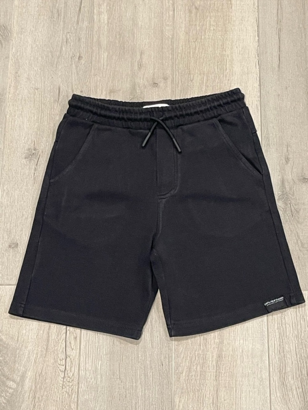 ZARA Kids Black Sweat Shorts 9–10 Years (140 cm) Cotton Blend Drawstring Basic